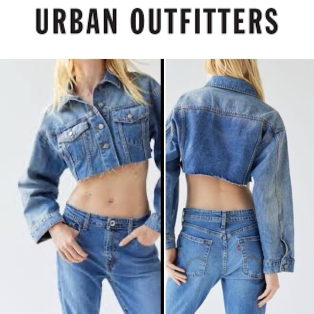 New 💕BDG Carissa Cropped denim jacket 💕 - Picture 1 of 5